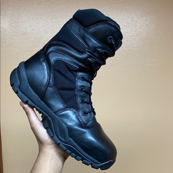 Rockport Vibram Black Tactical Genuine Leather Combat Boots - Picture 6 of 17